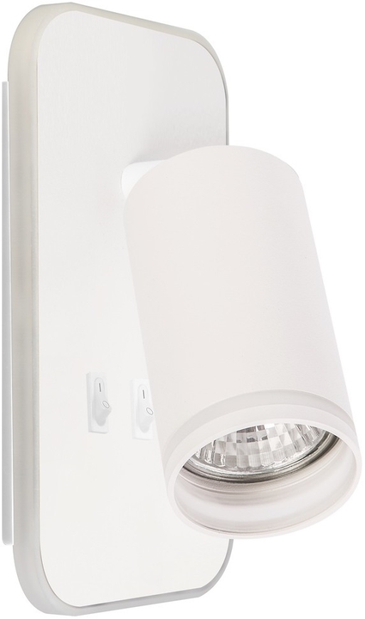 LED nástenné bodové svietidlo PIPE 1xGU10/10W/230V + LED/6W biela