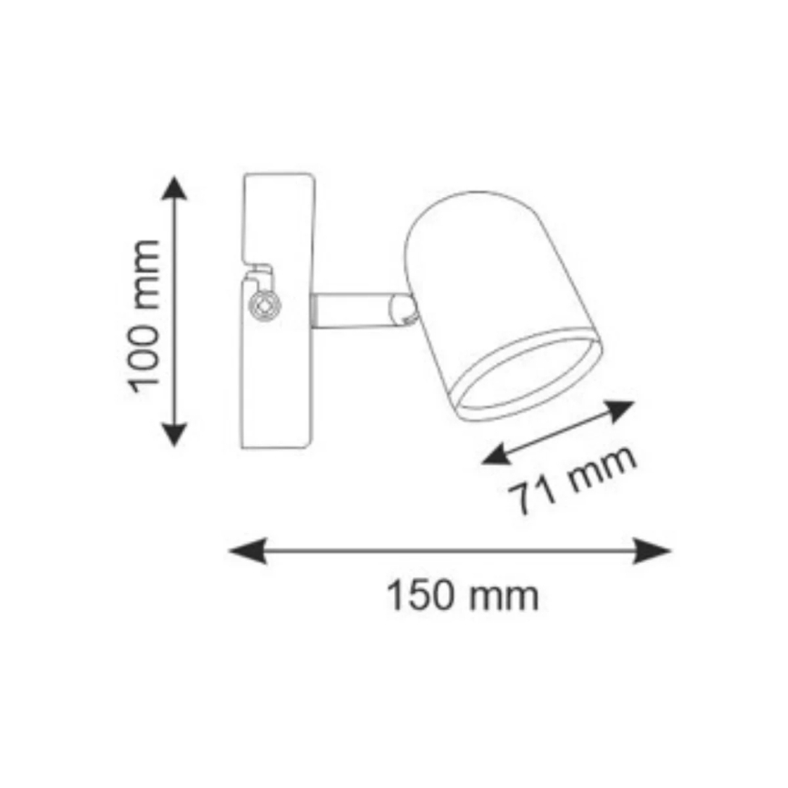 LED Nástenné bodové svietidlo RAWI LED/4,2W/230V biela