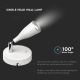 LED Nástenné bodové svietidlo s vypínačom LED/4,5W/230V 3000K biela