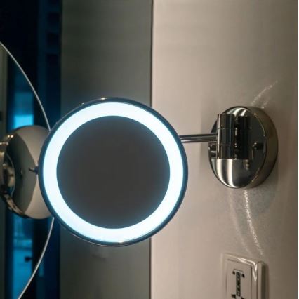 LED Nástenné kosmetické zrkadielko LED/3W/6V 4xAA IP44