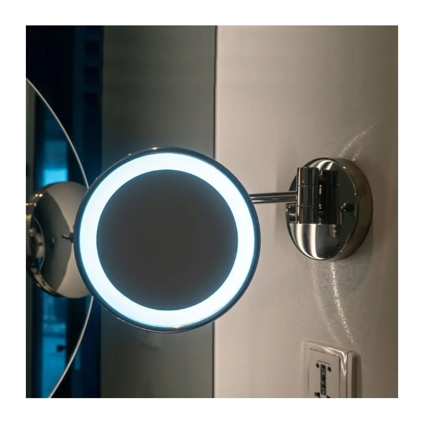 LED Nástenné kosmetické zrkadielko LED/3W/6V 4xAA IP44