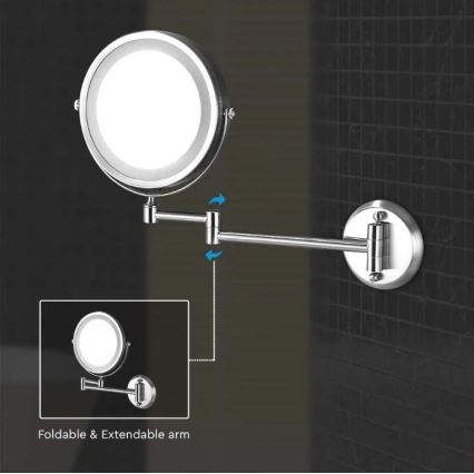 LED Nástenné kosmetické zrkadielko LED/3W/6V 4xAA IP44