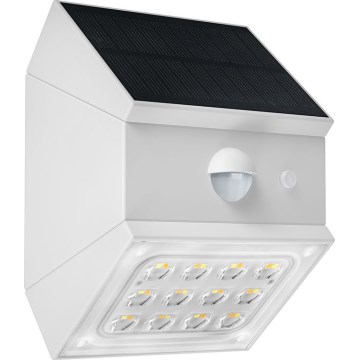 LED Nástenné solárne svietidlo so senzorom LED/2,5W/3,7V 3000/4000/6000K IP65 1200 mAh biele