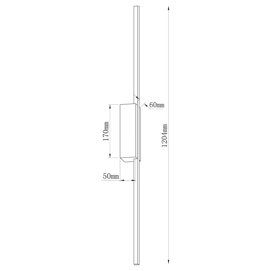 LED nástenné svietidlo AISHA LED/20W/230V 4000K 120 cm zlaté