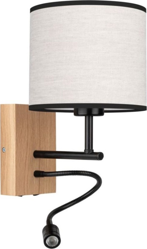 LED Nástenné svietidlo BOHO 1xE27/25W/230V + LED/1W/230V dub