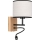 LED Nástenné svietidlo BOHO 1xE27/25W/230V + LED/1W/230V dub