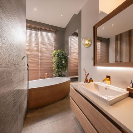 LED nástenné svietidlo BOLLA LED/3W/230V zlatá/dymová béžová