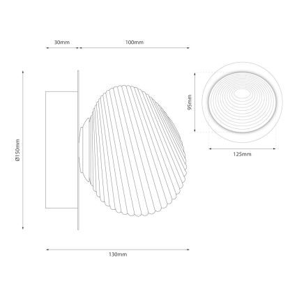 LED nástenné svietidlo BOLLA LED/3W/230V zlatá/dymová béžová