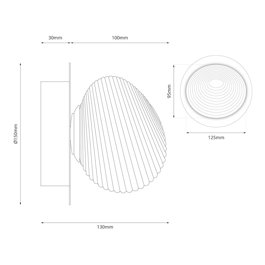 LED nástenné svietidlo BOLLA LED/3W/230V zlatá/dymová béžová