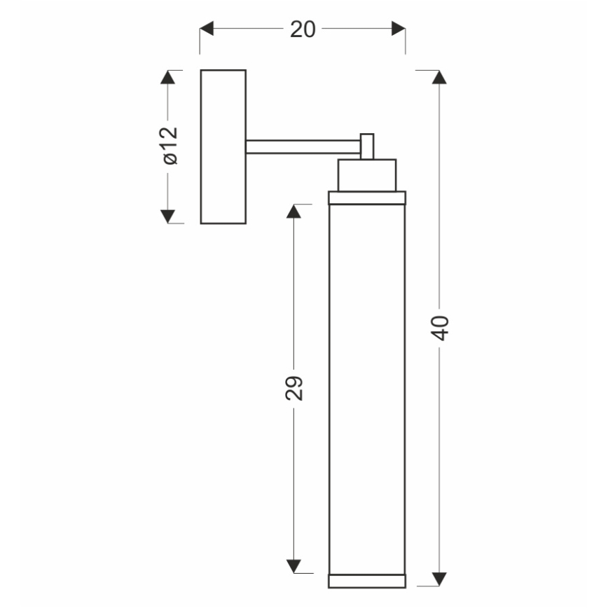 LED nástenné svietidlo CORTE LED/10W/230V čierne