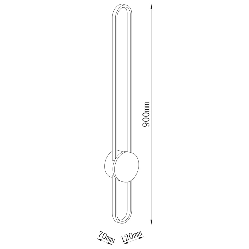 LED nástenné svietidlo FLORENTYNA LED/24W/230V 4000K zlatá/čierna