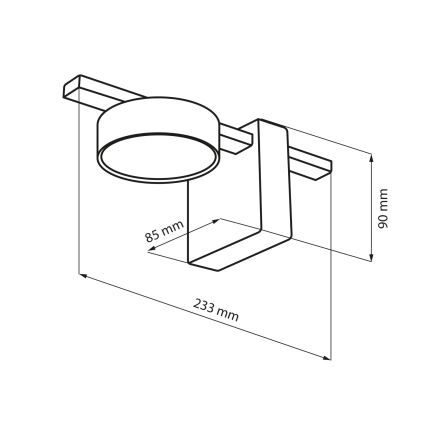 LED Nástenné svietidlo JOY 1xGX53/6W/230V čierna