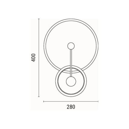 LED Nástenné svietidlo LED/15W/230V 3000K