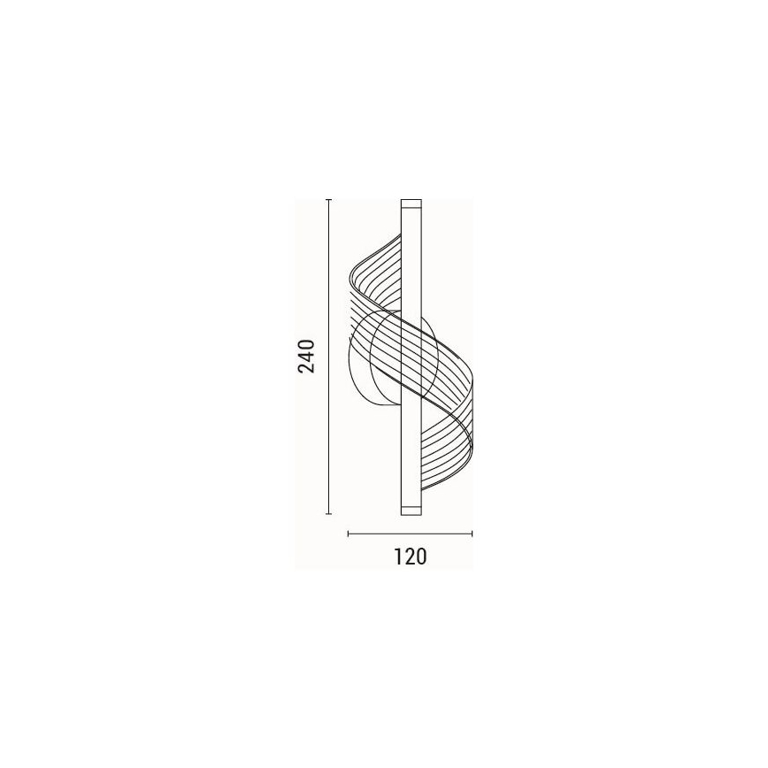 LED Nástenné svietidlo LED/8W/230V 3000K zlatá