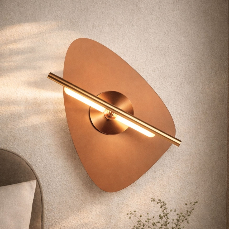 LED nástenné svietidlo RELAX LED/5W/230V zlatá/dymovo-hnedá