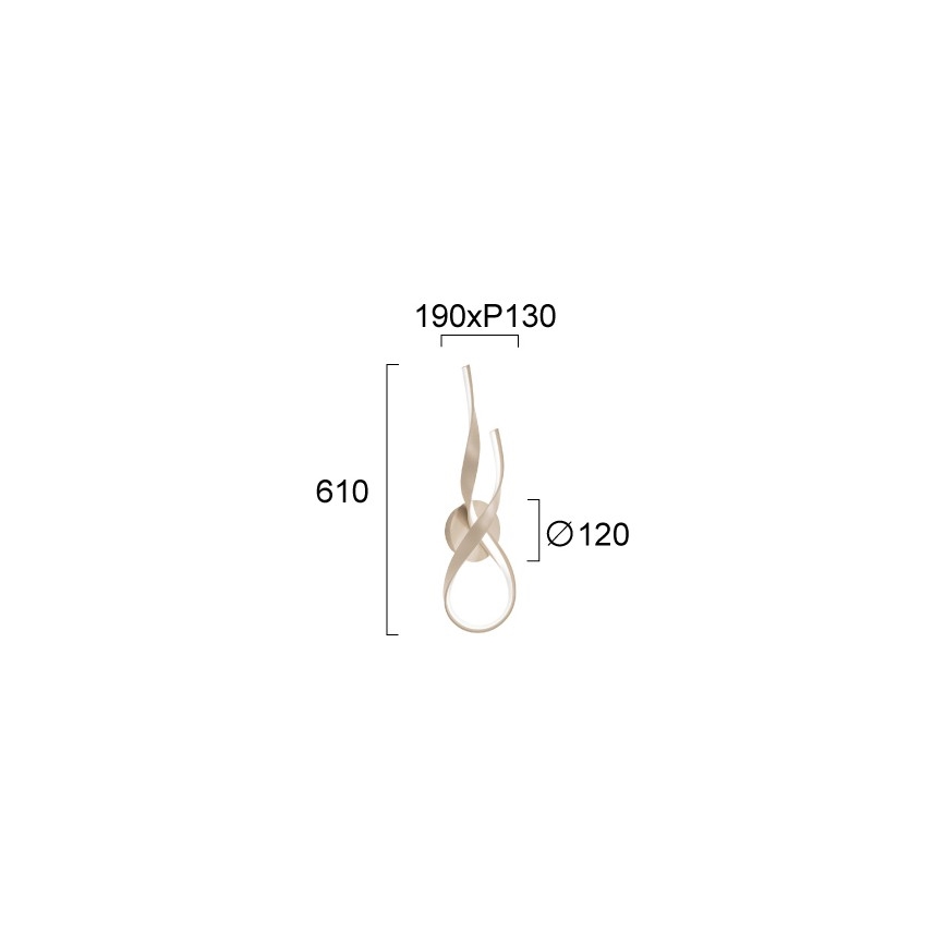 LED nástenné svietidlo RIBBON LED/21W/230V béžová
