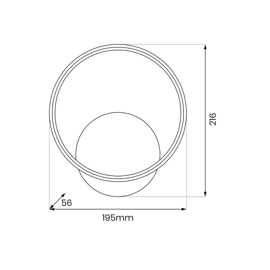 LED Nástenné svietidlo ROTONDA LED/7W/230V zlatá