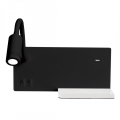 LED nástenné svietidlo SHELF LED/4W+LED/5W+LED/2W/230V čierne