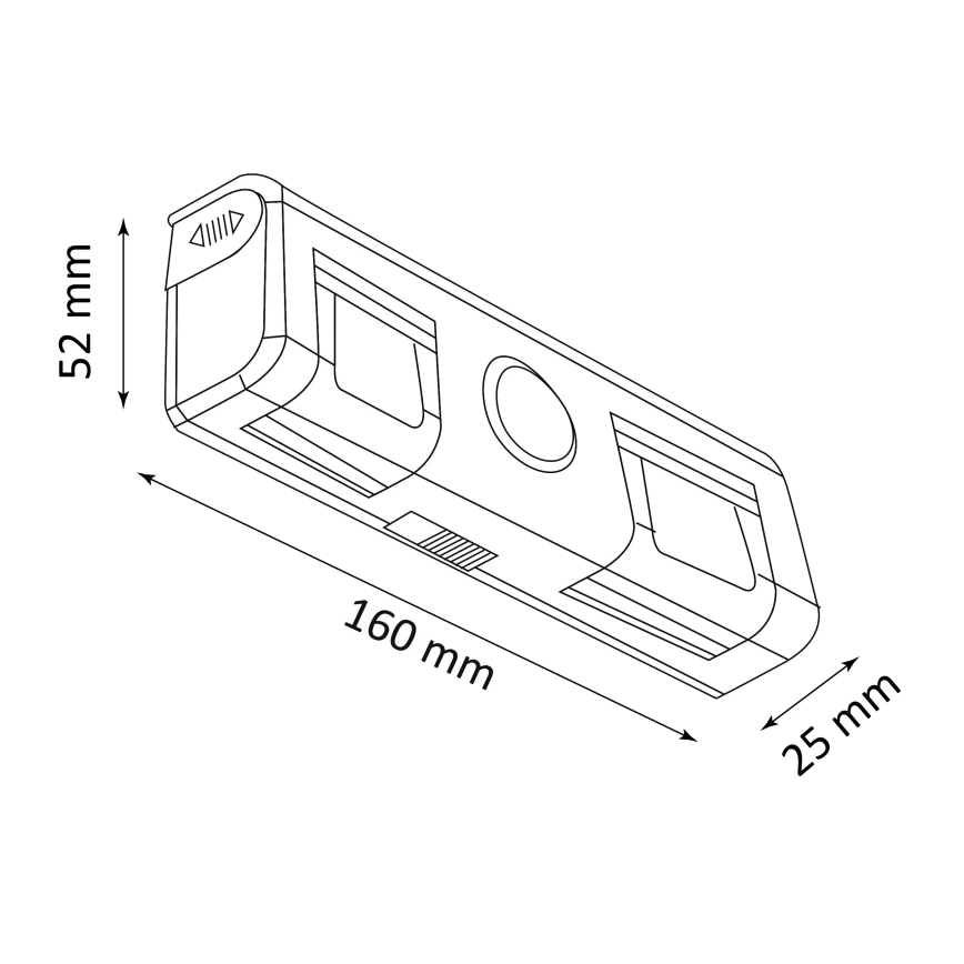 LED Nástenné svietidlo so senzorom LED/3xAA/4,5V