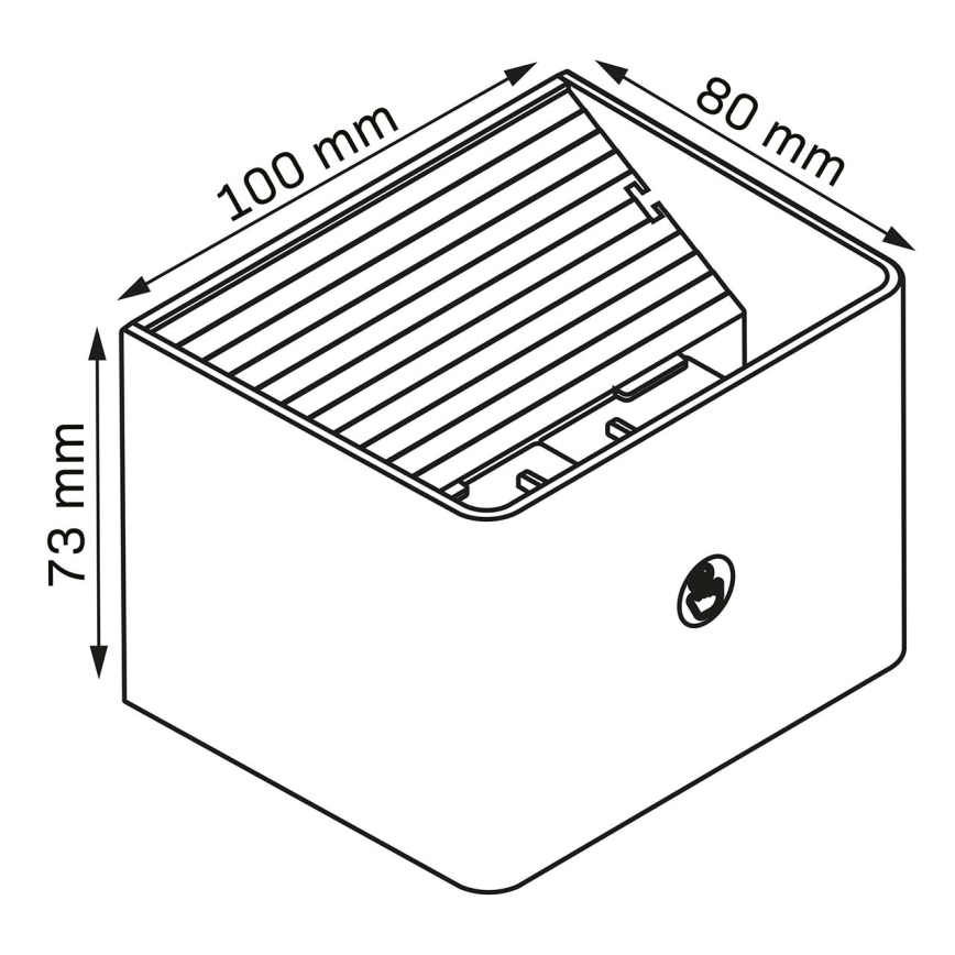 LED Stmievateľné nástenné Dotykové svietidlo so senzorom MIRI LED/2,5W/3,7V 3000/4000/6400K 4000 mAh biela