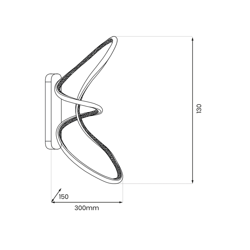 LED Nástenné svietidlo TESORO LED/15W/230V čierna