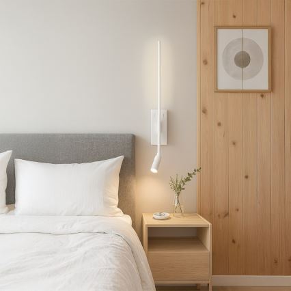 LED nástenné svietidlo TORCH LED/6W/230V + LED/3W biele