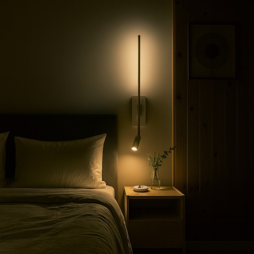 LED nástenné svietidlo TORCH LED/6W/230V + LED/3W biele