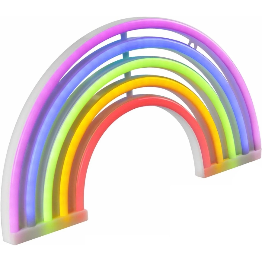 LED Neónová nástenná dekorácia RAINBOW LED/3W/3xAA USB multicolor