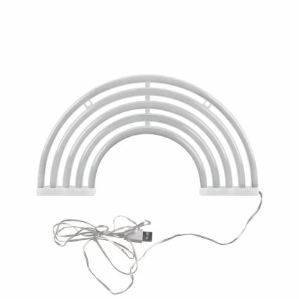 LED Neónová nástenná dekorácia RAINBOW LED/3W/3xAA USB multicolor