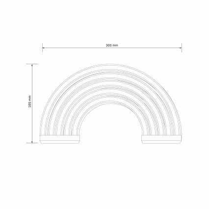 LED Neónová nástenná dekorácia RAINBOW LED/3W/3xAA USB multicolor