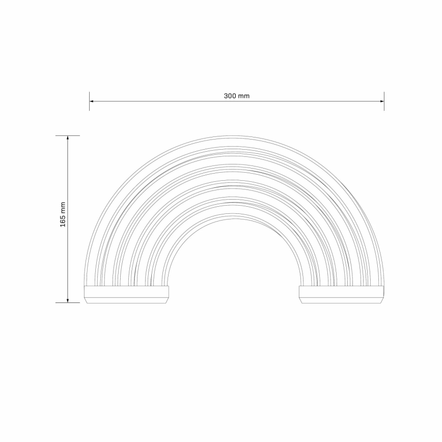 LED Neónová nástenná dekorácia RAINBOW LED/3W/3xAA USB multicolor