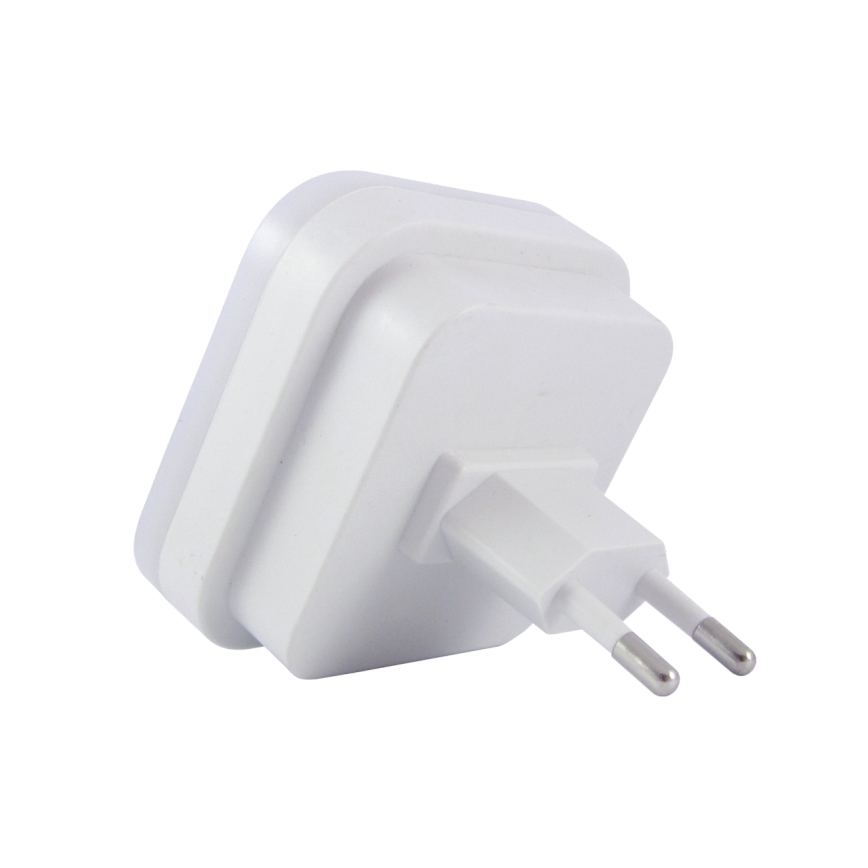 LED Nočné svetlo s pohybovým a súmrakovým senzorom LED/0,5W/230V biela