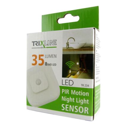 LED Nočné svetlo so senzorom LED/0,5W/3xAAA biela