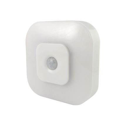LED nočné svetlo so senzorom LED/0,5W/4,5V 3xAAA biele