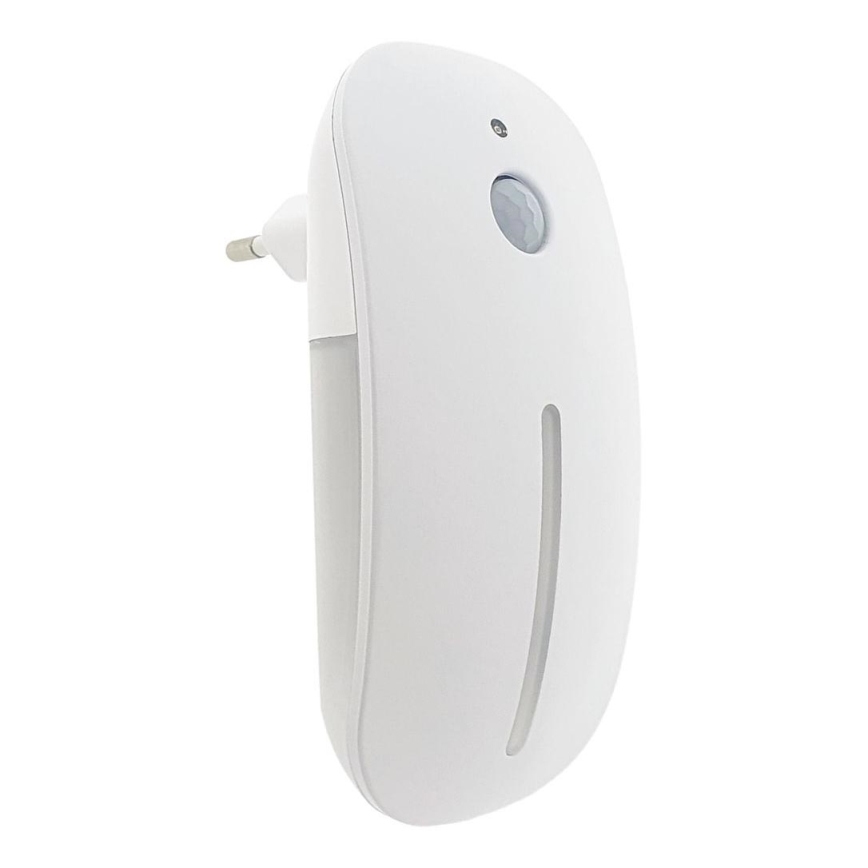 LED Nočné svetlo so senzorom LED/1W/230V biela