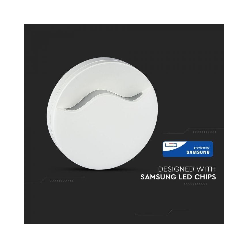 LED Nočne svetlo so senzorom SAMSUNG CHIP LED/0,5W/230V 60mm 4000K okrúhly
