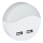 LED Nočné svetlo so senzorom súmraku do zásuvky 2xUSB LED/0,45W/230V 3000K