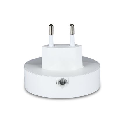 LED Nočné svetlo so senzorom súmraku do zásuvky 2xUSB LED/0,45W/230V 3000K