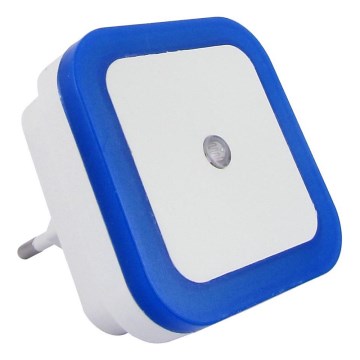 LED nočné svetlo so súmrakovým senzorom LED/0,5W/230V modré