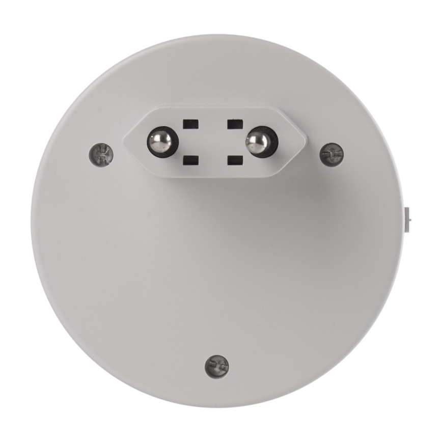 LED Nočné svietidlo do zásuvky s fotosenzorom+2xUSB 3xLED/0,3W/230V