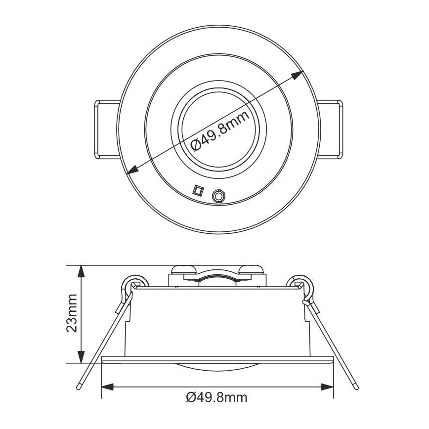LED Núdzové podhľadové svietidlo LED/1,2W/230V 6000K
