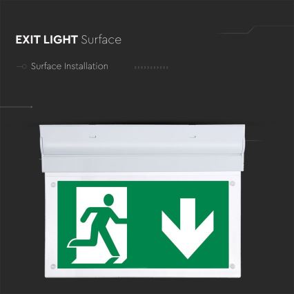 LED Núdzové svietidlo EMERGENCY EXIT SAMSUNG CHIP LED/2W/230V 6000K