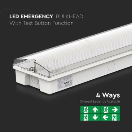 LED Núdzové svietidlo EMERGENCY EXIT LED/3W/230V 6400K IP65