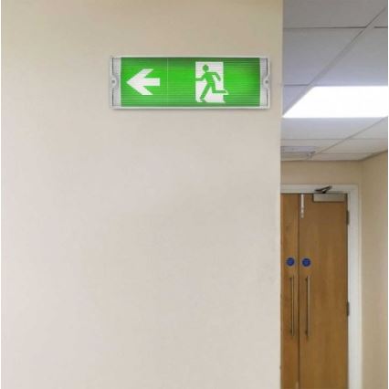 LED Núdzové svietidlo s pravidelným testom funkčnosti EMERGENCY EXIT LED/3W/230V 6400K IP65