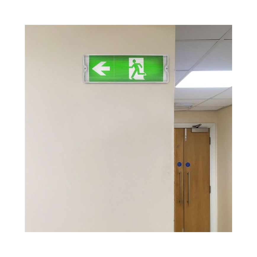 LED Núdzové svietidlo EMERGENCY EXIT LED/3W/230V IP65 6000K 1200mAh
