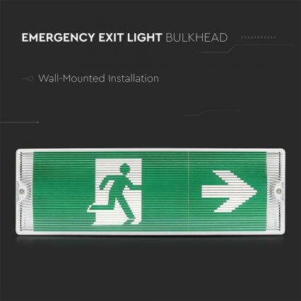 LED Núdzové svietidlo EMERGENCY EXIT LED/3W/230V IP65 6000K 1200mAh