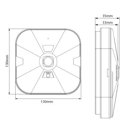 LED núdzové svietidlo GATRION LED/1W/230V 6000K 1500 mAh IP54 biela