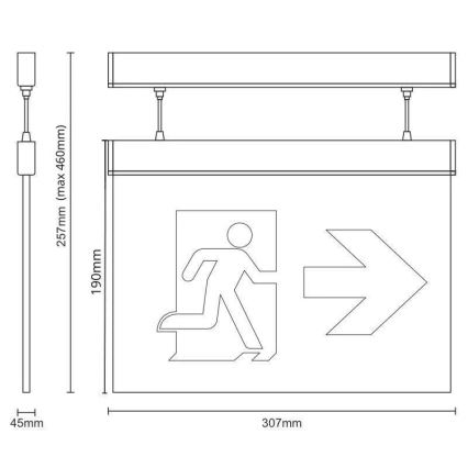 LED Núdzové svietidlo LED/4W/230V 6000K 1000 mAh