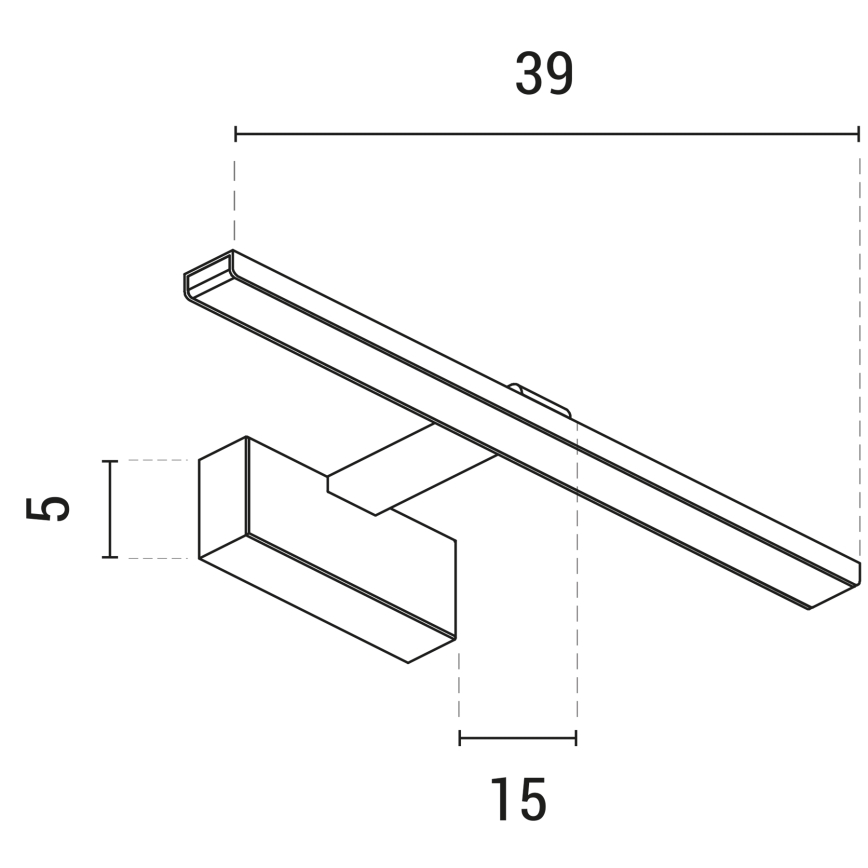 LED Obrazové svietidlo LED/9W/230V 3000K 39 cm biela