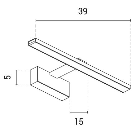 LED Obrazové svietidlo LED/9W/230V 3000K 39 cm čierna